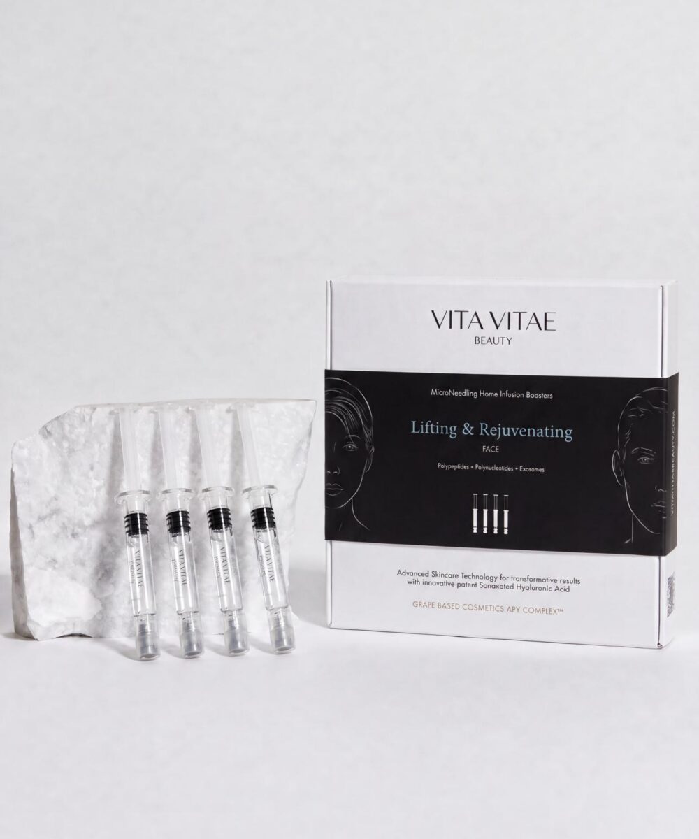 LIFTING & REJUVENATING TREATMENT KIT <br><span>Microneedling home infusion device kit 4 boosters with exosomes</span>