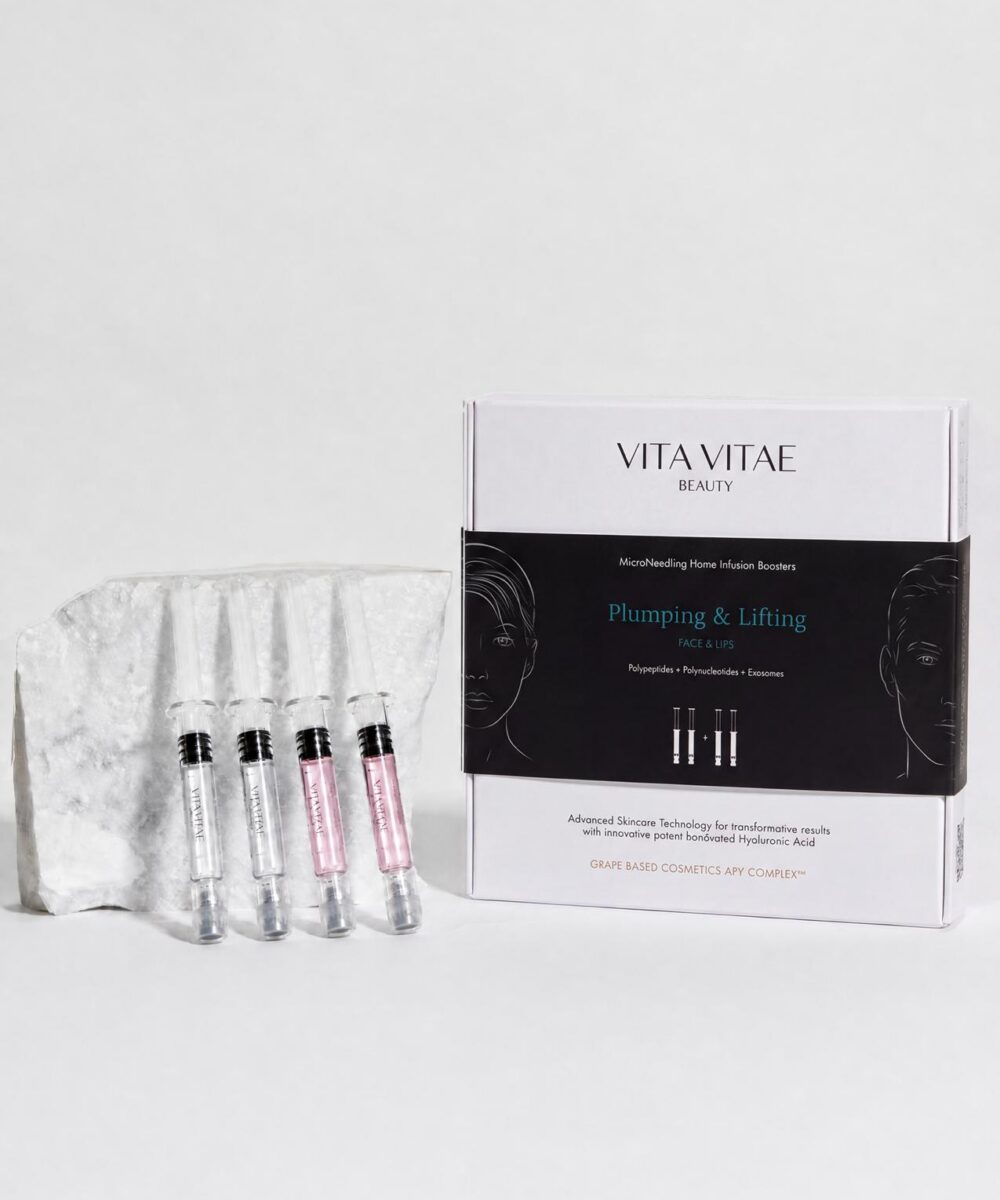 PLUMPING & LIFTING TREATMENT KIT <br><span>Microneedling home infusion device kit 4 boosters with exosomes</span>